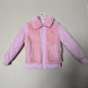 3 For $30 - Annil Pink Kids Faux Fur Jacket